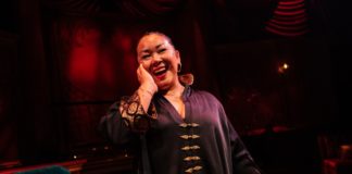 PHOTO: Jeff Lorch | The South Pasadenan | Sara Porkalob in Dragon Lady at Geffen Playhouse.