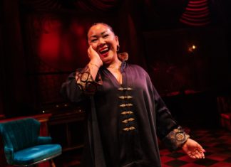 PHOTO: Jeff Lorch | The South Pasadenan | Sara Porkalob in Dragon Lady at Geffen Playhouse.