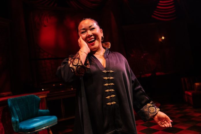 PHOTO: Jeff Lorch | The South Pasadenan | Sara Porkalob in Dragon Lady at Geffen Playhouse.