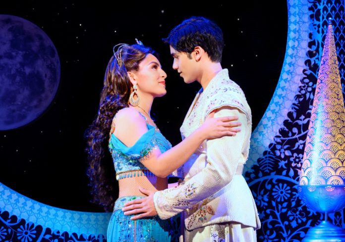 PHOTO: Deenvan Meer Disney | The South Pasadenan | Senzel Ahmady as Jasmine and Adi Roy as Aladdin in Aladdin Tour
