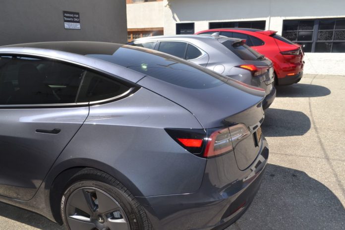PHOTO: Alisa Hayashida | The South Pasadenan | Cars parked in the Calibrate lot awaiting auto detailing.