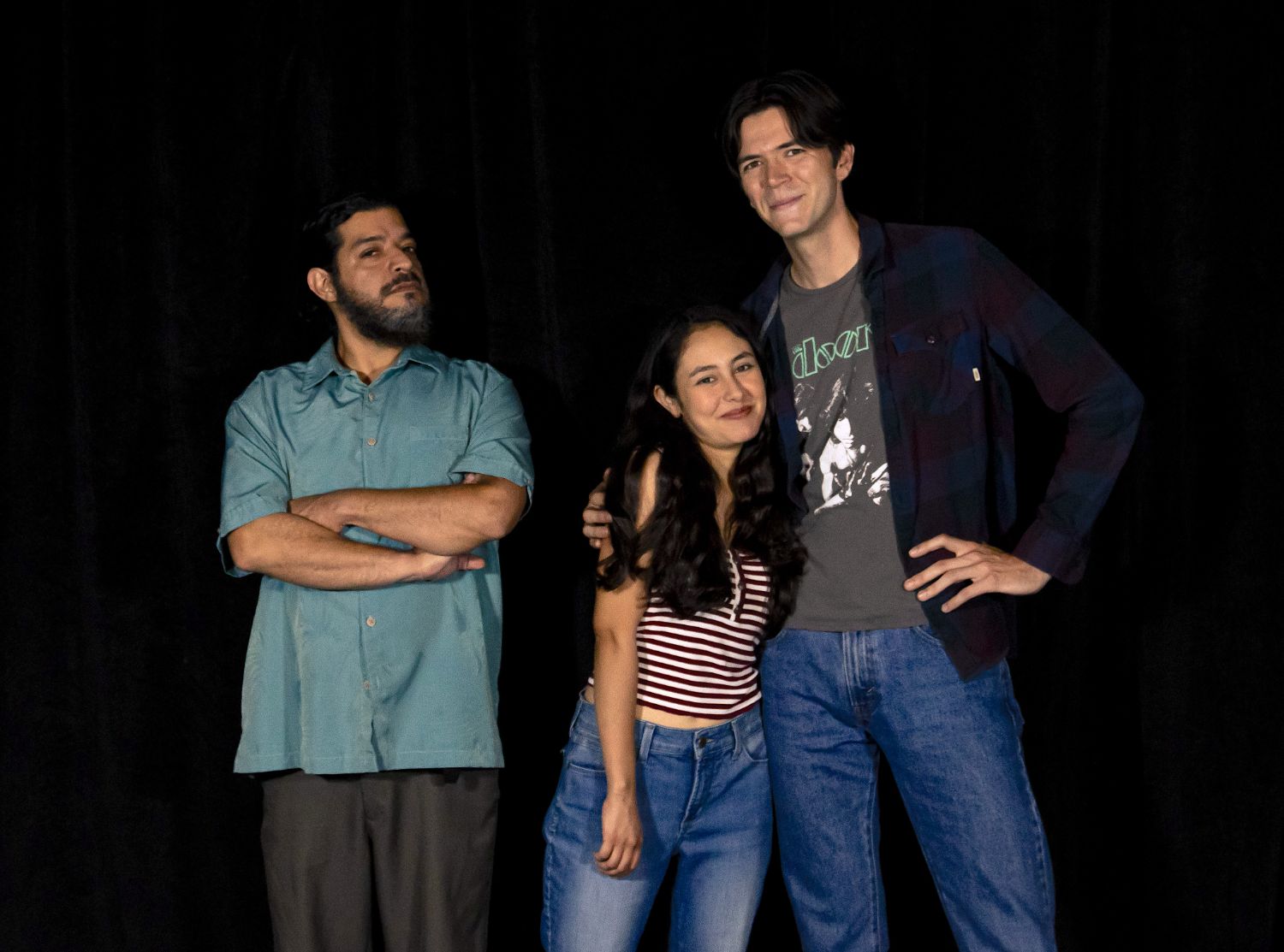 PHOTO: Robert Velasco | The South Pasadenan | Joshua Duron, Ixchel Valiente, and Seth Keller star in ¡Pasaje! at Sierra Madre Playhouse.