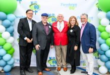 Twohey’s Restaurant Hosts 80th Anniversary Celebration PHOTO: Mike Kwok | The South Pasadenan | Celebrating Twohey’s Restaurant’s 80th Anniversary on Sept. 20 are (left to right) Assemblymember Mike Fong, District 49; Greg Mallis, Twohey’s co-owner; Alex Aghajanian, president, Pasadena Tournament of Roses; Tanya Christos, Twohey’s co-owner; and State Senator Anthony Portantino, 25th District.