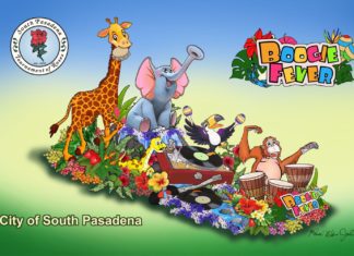 PHOTO: provided by SPTOR | The South Pasadenan | Rendering of the Boogie Fever float design for 2024.