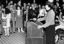 PHOTO: Henk Friezer | The South Pasadenan | Senator Dianne Feinstein on a local visit when she met with Northeast area leaders.