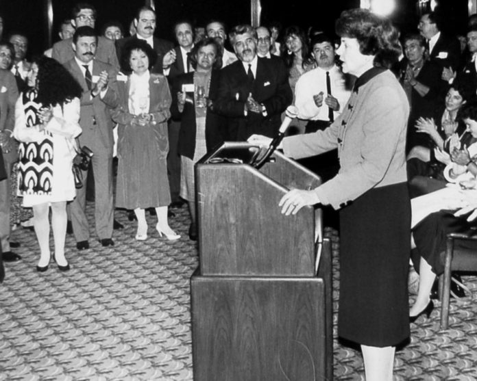 PHOTO: Henk Friezer | The South Pasadenan | Senator Dianne Feinstein on a local visit when she met with Northeast area leaders.