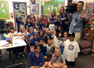 Marengo Elementary Kids Love Dodgers | Holly Lang’s Class Cheers for Championship