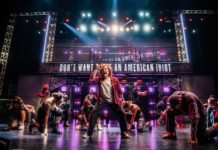 PHOTO: Jeff Lorch | The South Pasadenan | Daniel Durant (center) and the cast of American Idiot at the Mark Taper Forum.