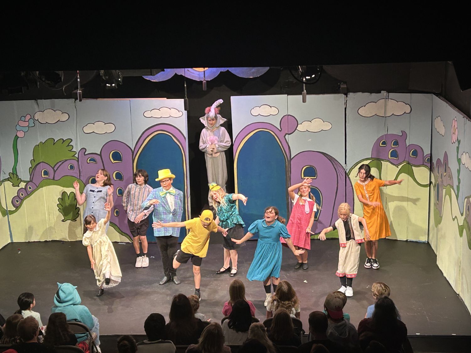 | The South Pasadenan | South Pasadena News PHOTO: Miranda Miller | The South Pasadenan | The cast of YSTA's Seussical Jr. on stage now at Fremont Centre Theatre.