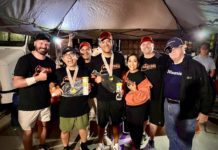 PHOTO: provided by D.U.D.E.S. | The South Pasadenan | L-R: Stephen McAlpin, Paul Kikuchi (1st place winner), T Kurera, Michael Noe (1st place winner), Michele Pusateri, Ittai Shadmon, Ernie Arnold.
