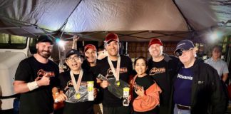 PHOTO: provided by D.U.D.E.S. | The South Pasadenan | L-R: Stephen McAlpin, Paul Kikuchi (1st place winner), T Kurera, Michael Noe (1st place winner), Michele Pusateri, Ittai Shadmon, Ernie Arnold.