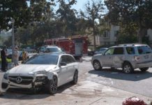 Car Accident on Orange Grove Ave in South Pasadena