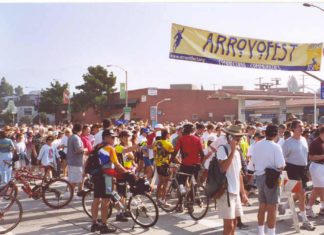 ArroyoFest | Thousands Expected to Take Part PHOTO: Jerilyn Lopez Mendoza | The South Pasadenan | Cyclists, walkers, runners, scooters, skate boarders wheelchair users, families with strollers set to head for the 110 Freeway on October 29, 20 years after the first event of its kind.