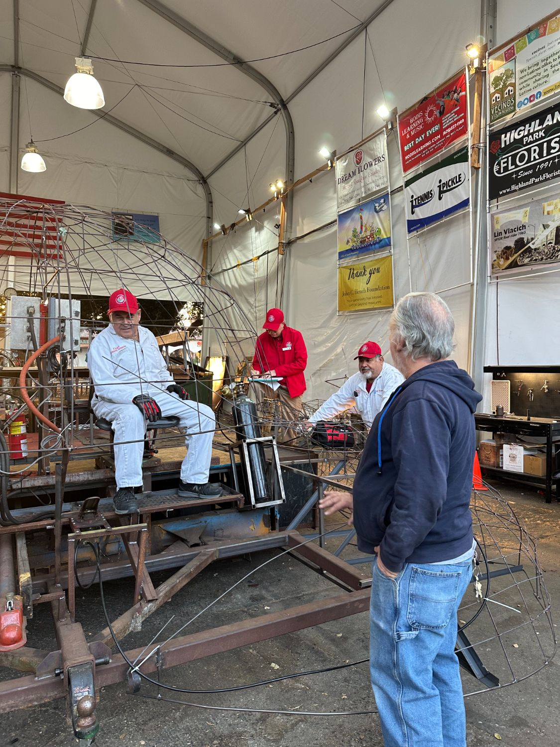 PHOTO: provided by SPTOR | The South Pasadenan | Tournament of Roses inspectors review South Pasadena’s construction progress and ensure all safety precautions are in place for January 1, 2025 parade.