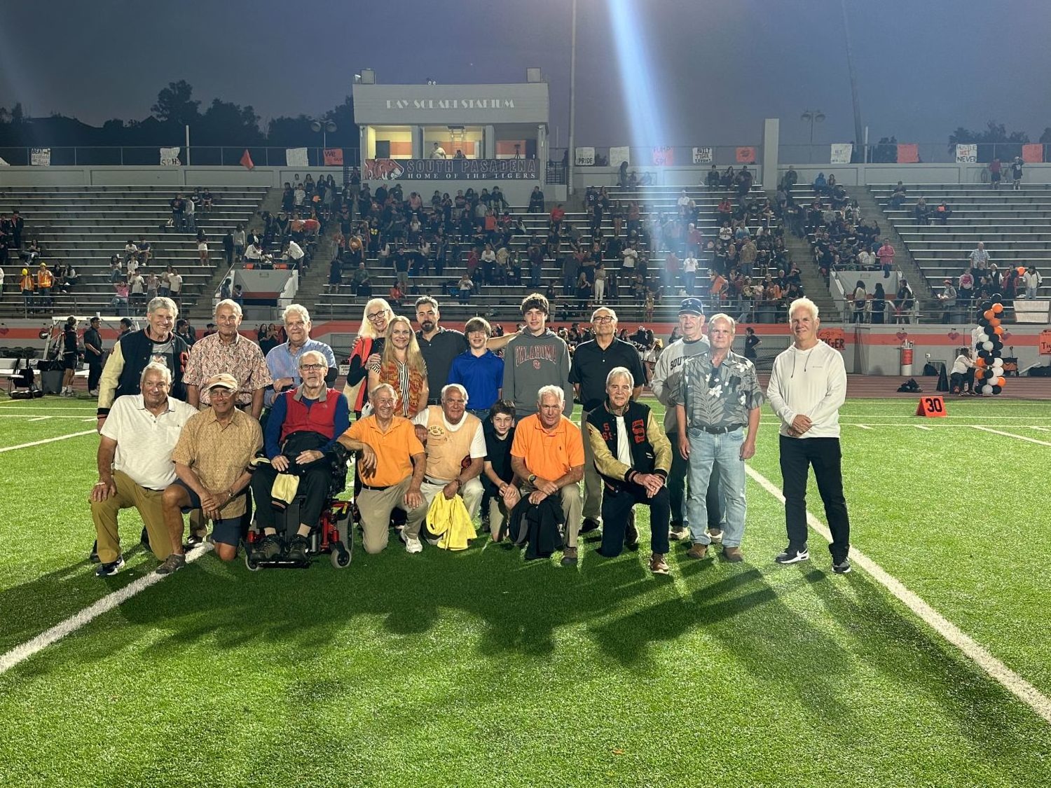 | The South Pasadenan | South Pasadena News PHOTO: Jonathan Williams | The South Pasadenan | Family, friends and former players honored legendary coach, Ray Solari, for whom the stadium is named.