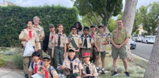 PHOTO: provided by Scout Troup 342 | The South Pasadenan | Troop 342 and Troop 7 gathered together before going out into the neighborhood to sell Christmas greenery.