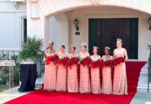 PHOTO: Jonathan Williams | The South Pasadenan | Rose Queen 2024, Naomi Stillitano, with the Rose Court | Emmerson Tucker, Blair High School, Trinity Dela Cruz, Marshall Fundamental School, Olivia Bohanec, La Salle College Preparatory, Rose Queen Naomi Stillitano, Arcadia High School, Phoebe Ho, South Pasadena High School, Mia Moore-Walker, Flintridge Preparatory School, and Jessica Powell, Flintridge Preparatory School.