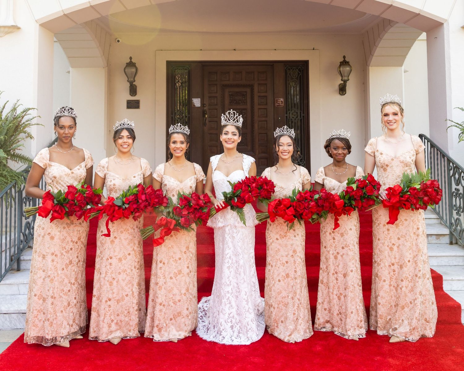| The South Pasadenan | South Pasadena News PHOTO: provided by Tournament of Roses | The South Pasadenan | 2024 Rose Court, left to right; Emmerson Tucker, Blair High School; Olivia Bohanec, La Salle College Preparatory; Phoebe Ho, South Pasadena High School; 2024 Rose Queen Naomi Stillitano, Arcadia High School; Mia Moore-Walker, Flintridge Preparatory School; Trinity Dela Cruz, Marshall Fundamental School; Jessica Powell, Flintridge Preparatory School.