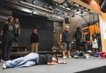 PHOTO: Shari Correll | The South Pasadenan | The cast of TRAP in rehearsals at South Pasadena High School