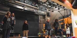 PHOTO: Shari Correll | The South Pasadenan | The cast of TRAP in rehearsals at South Pasadena High School