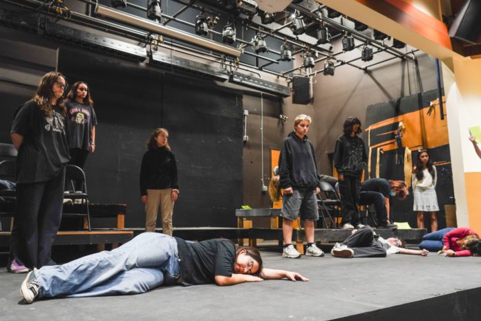 PHOTO: Shari Correll | The South Pasadenan | The cast of TRAP in rehearsals at South Pasadena High School