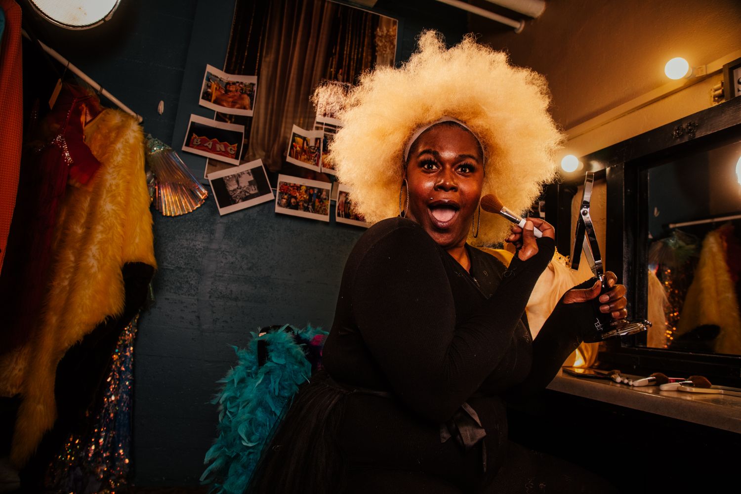PHOTO: Jeff Lorch | South Pasadenan News | Shea Diamond, pictured backstage at Pasadena Playhouse, stars in La Cage Aux Folles.