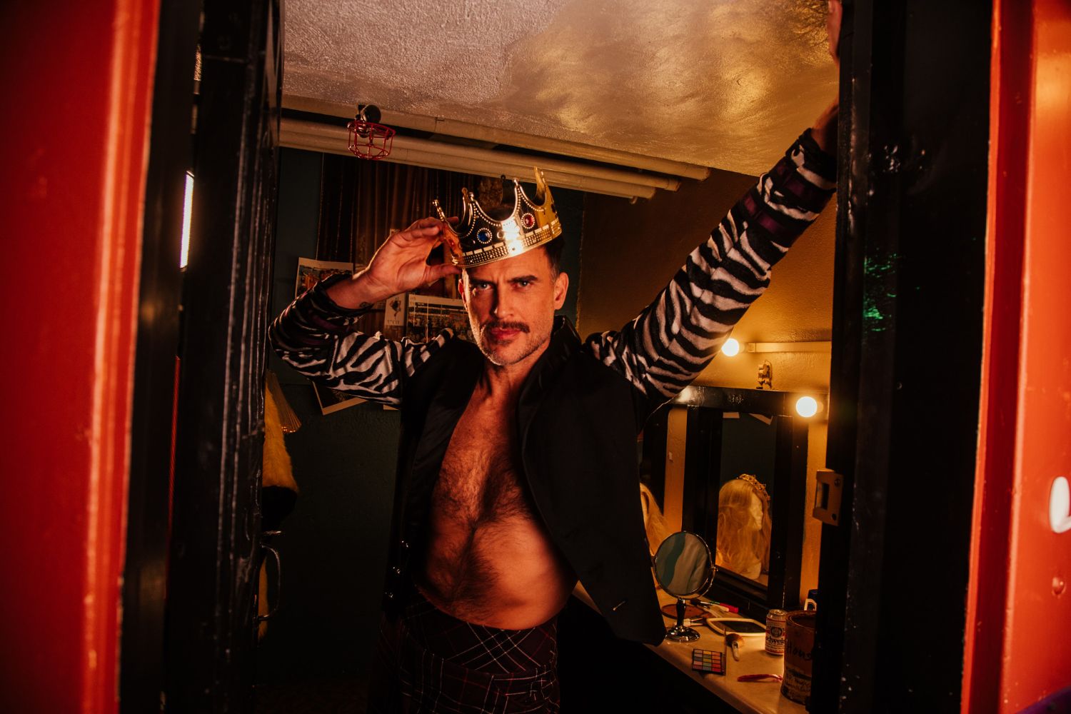 PHOTO: Jeff Lorch | South Pasadenan News | Cheyenne Jackson, pictured backstage at Pasadena Playhouse, stars in La Cage Aux Folles.