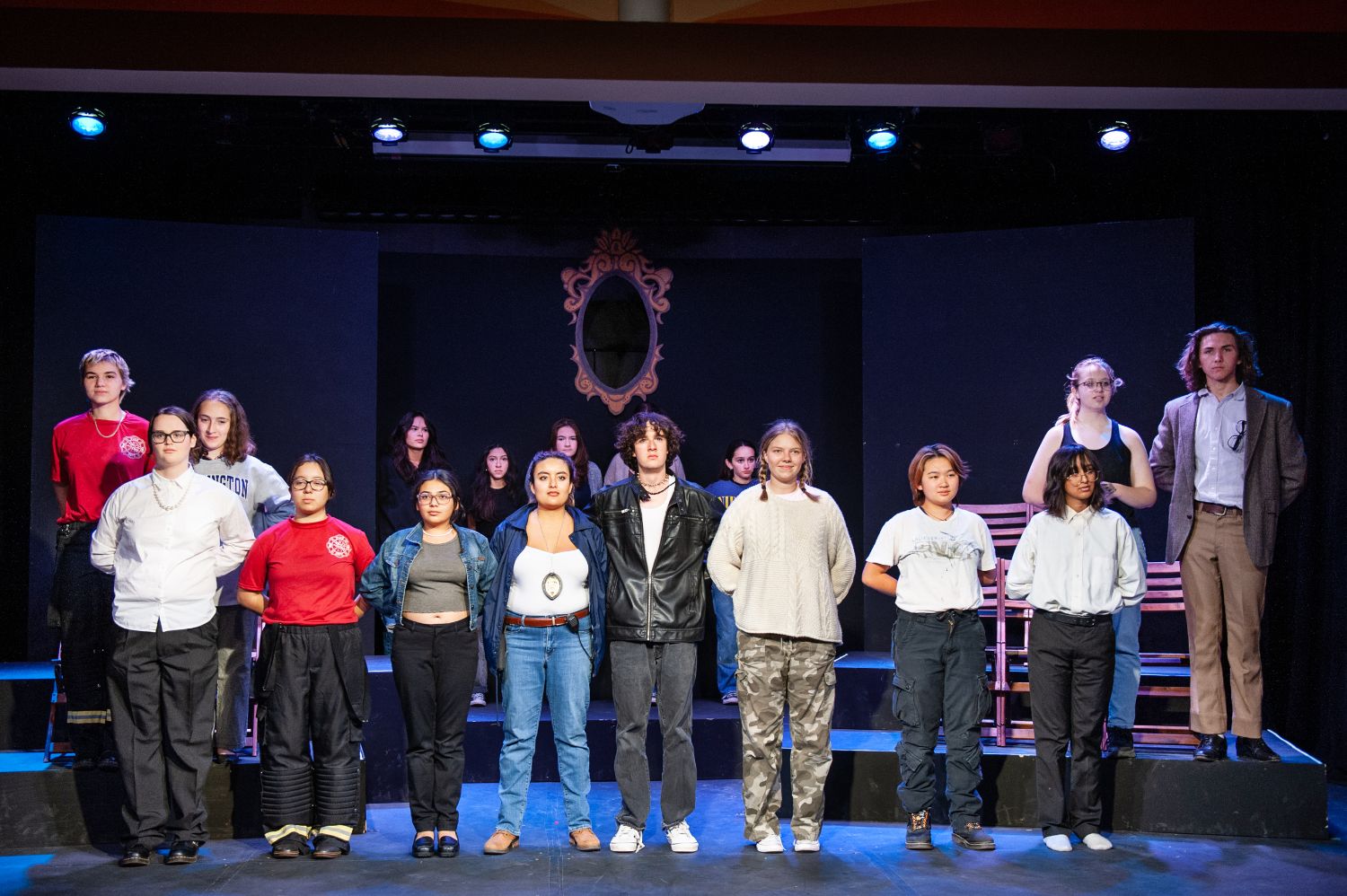 | The South Pasadenan | South Pasadena News PHOTO: Shari Correll | The South Pasadenan | The cast of TRAP on the Little Theatre stage at South Pasadena High School.