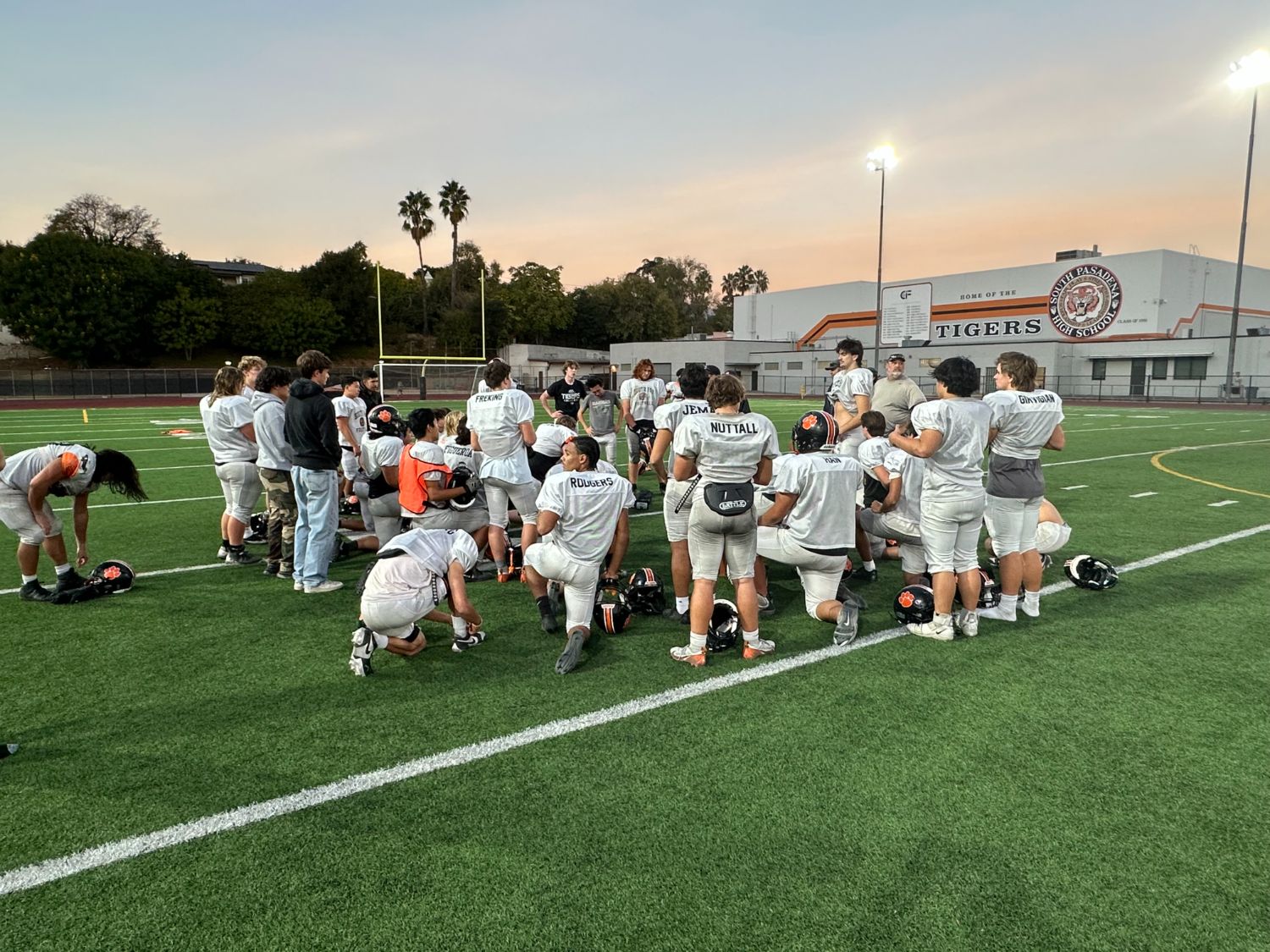 PHOTO: Bill Glazier | South Pasadenan News | Patriot High School in Jurupa Valley will take on South Pasadena Friday night in a first round CIF football game. The Tigers are coming off a 28-10 victory over La Cañada last Friday to win their first Rio Hondo League championship in five decades.
