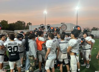 PHOTO: Bill Glazier | South Pasadenan News | Patriot High School in Jurupa Valley will take on South Pasadena Friday night in a first round CIF football game. The Tigers are coming off a 28-10 victory over La Cañada last Friday to win their first Rio Hondo League championship in five decades.