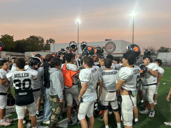 PHOTO: Bill Glazier | South Pasadenan News | Patriot High School in Jurupa Valley will take on South Pasadena Friday night in a first round CIF football game. The Tigers are coming off a 28-10 victory over La Cañada last Friday to win their first Rio Hondo League championship in five decades.