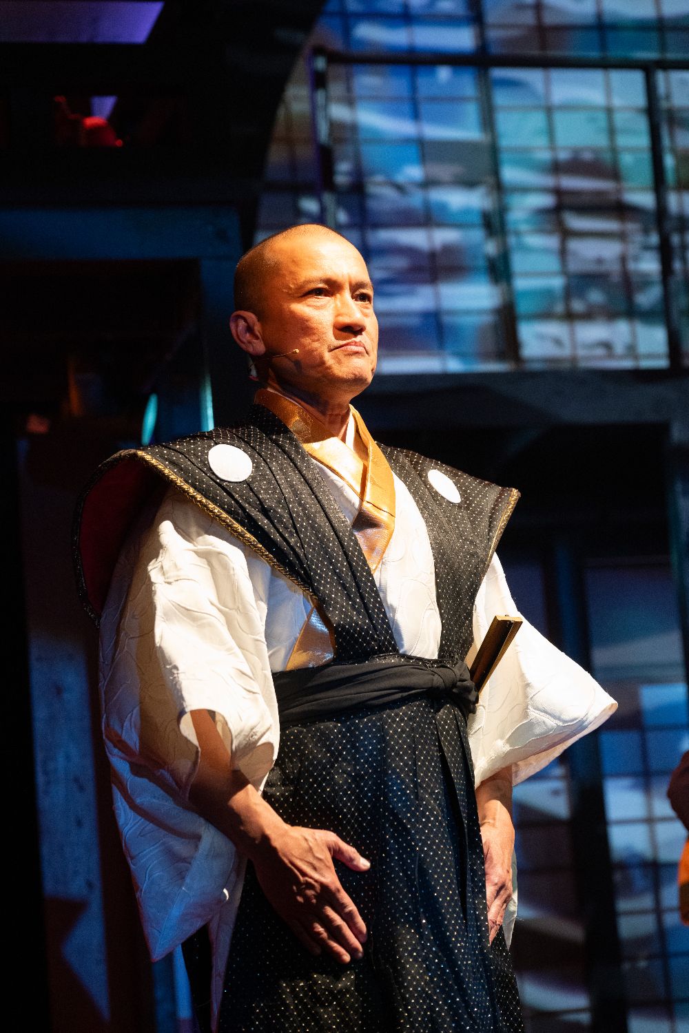 PHOTO: Teolindo | South Pasadenan News | Jon Jon Briones as the Reciter in Pacific Overtures at East West Players.