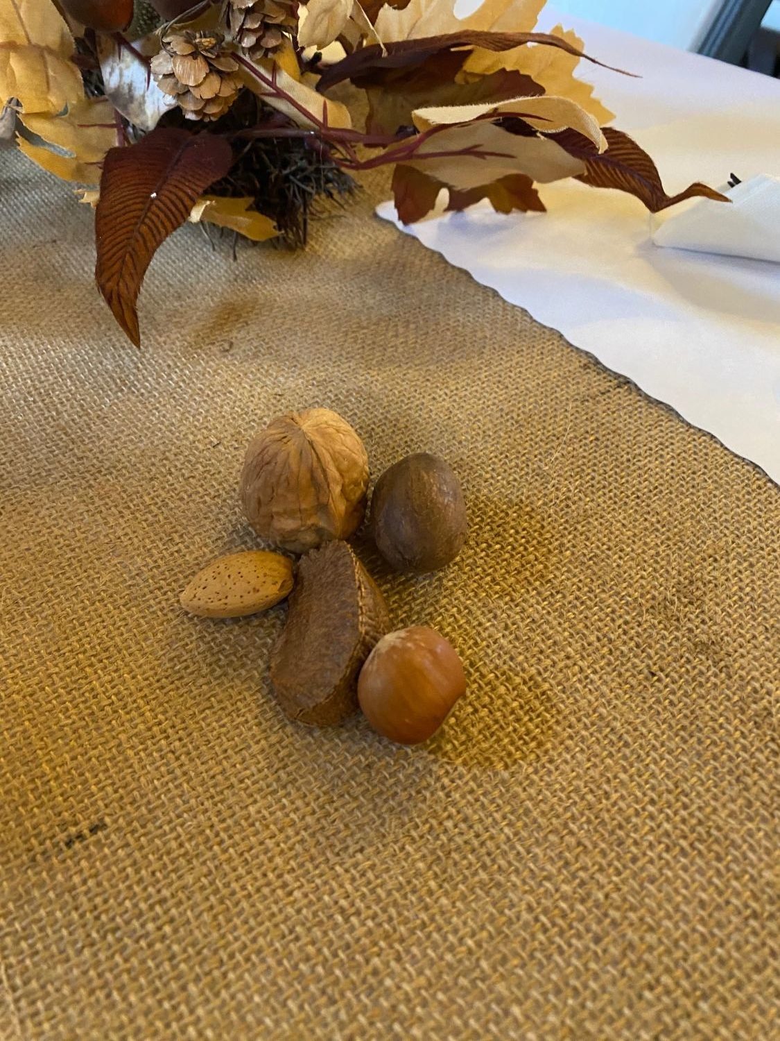 | The South Pasadenan | South Pasadena News PHOTO: Alisa Hayashida | The South Pasadenan | Table decor included fall folliage and whole nuts at the Thanksgiving celebration at the War Memorial Building in South Pasadena.