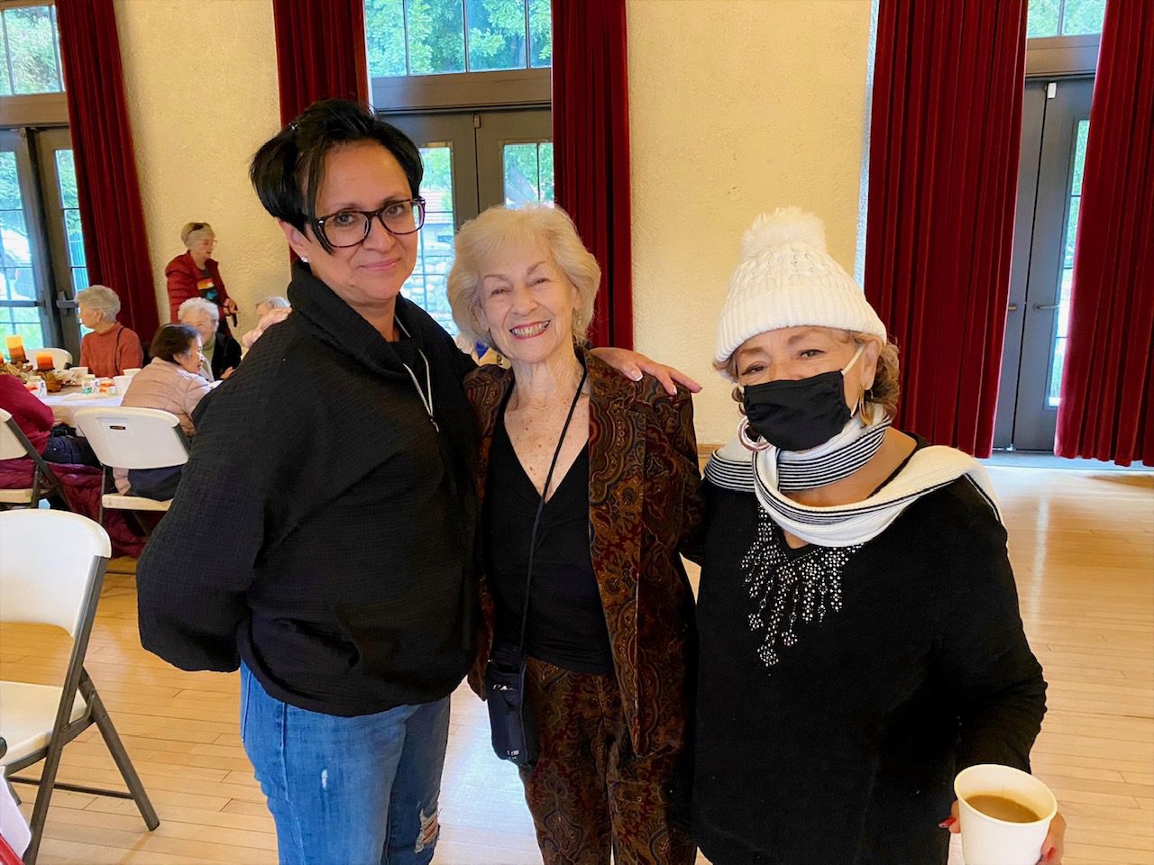 | The South Pasadenan | South Pasadena News PHOTO: Alisa Hayashida | The South Pasadenan | Former Senior Center Director enjoyed visiting with Lucy King and other seniors at the Thanksgiving celebration for seniors at the War Memorial Building.