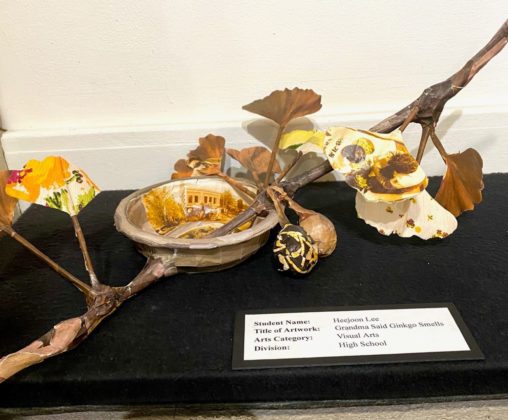 PHOTO: Alisa Hayashida | The South Pasadenan | Artwork by Heejoon Lee at the 2023 PTSA Reflections exhibit at SPARC Gallery.