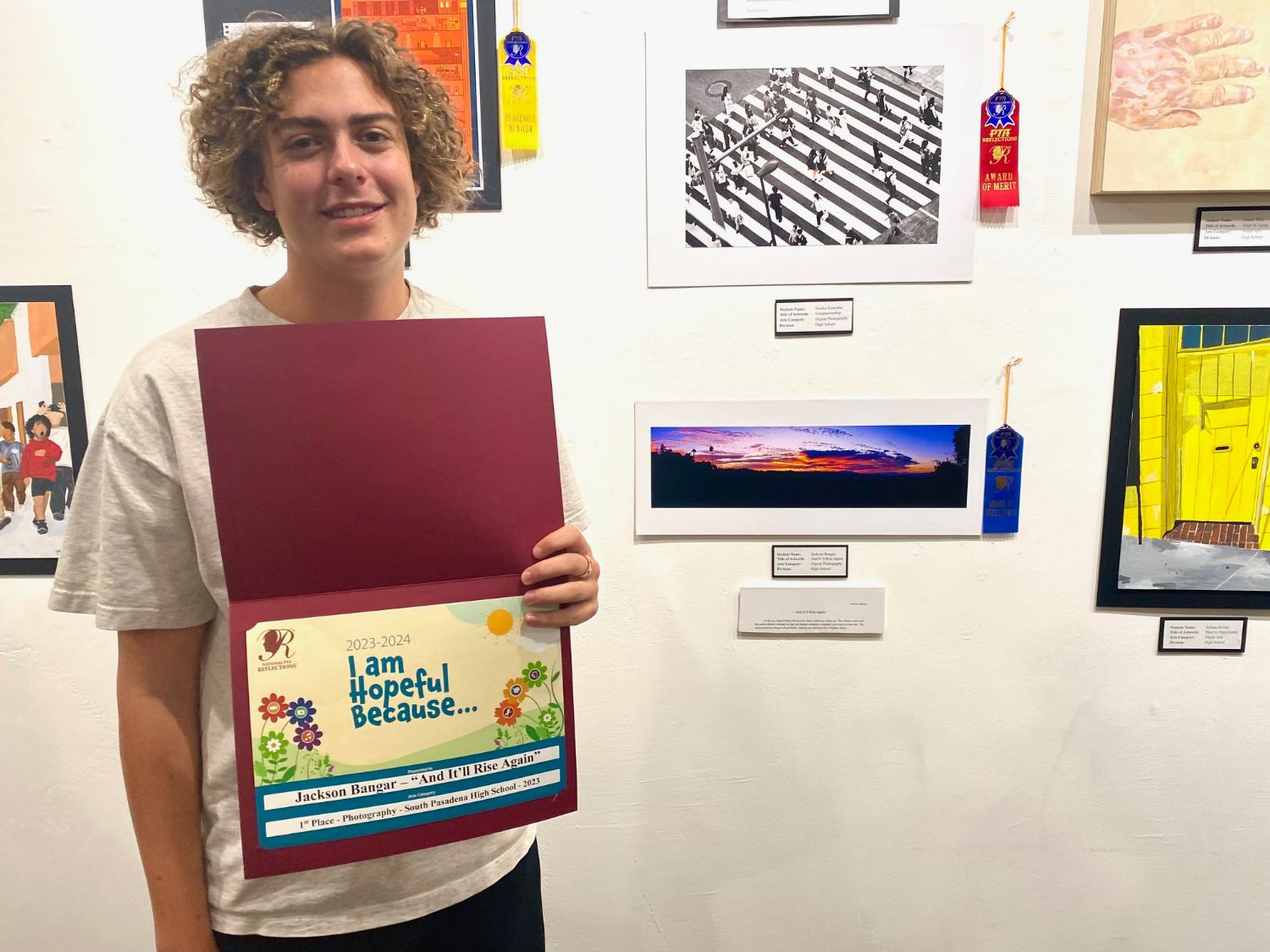 | The South Pasadenan | South Pasadena News PHOTO: Alisa Hayashida | The South Pasadenan | Jackson Banger wins 1st place in the digital photography category of the 2023 PTSA Reflections exhibit at SPARC Gallery.