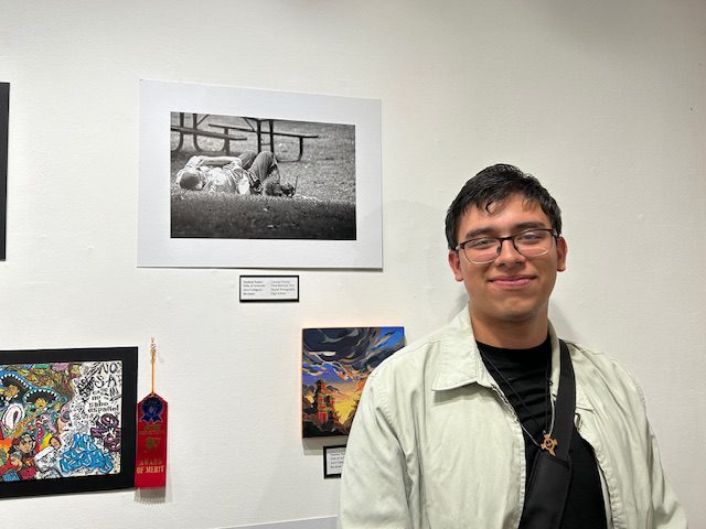 | The South Pasadenan | South Pasadena News PHOTO: provided by Aimee Levie | The South Pasadenan | Photography exhibitor, Lorenzo Guerra at the 2023 PTSA Reflections Exhibit at SPARC Gallery.