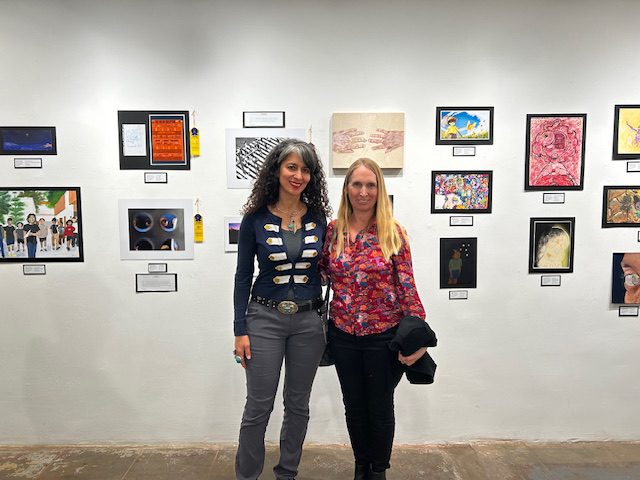 | The South Pasadenan | South Pasadena News PHOTO: provided by Aimee Levie | The South Pasadenan | SPHS Art & Photography teacher, Rouzanna Berberian, with SPHS art teacher, Aimee Levie at the 2023 PTSA Reflections Exhibit at SPARC Gallery.