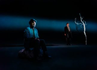 PHOTO: Jeff Lorch | South Pasadenan News | Aasif Mandvi and Rainn Wilson in Waiting for Godot at Geffen Playhouse.