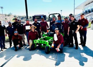South Pasadena Among Leaders in Green Technology PHOTO: Bill Glazier | The South Pasadenan | Mt. SAC grounds crew gather around electric mower.