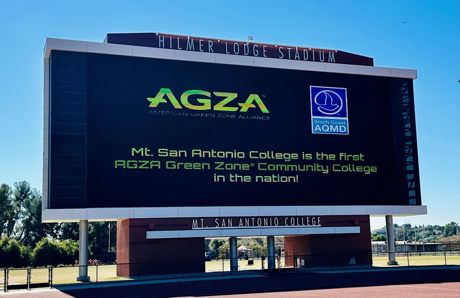 | The South Pasadenan | South Pasadena News PHOTO: Bill Glazier | The South Pasadenan | Scoreboard on the football field at Mt. SAC