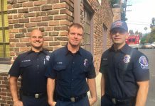 It’s Turkey Time! South Pasadena Firefighters and Police Assist Volunteers at Holy Family Giving Bank
