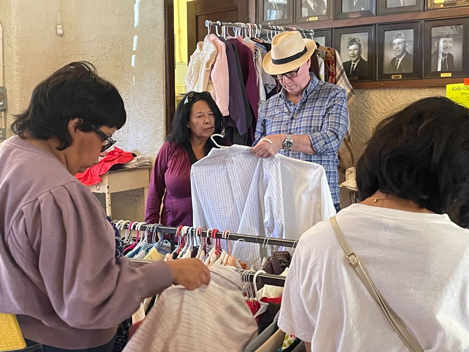 PHOTO: provided by SPTOR | South Pasadenan News | Shoppers look for bargains in the clothing section of the yard sale.