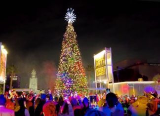 DTLA | Lighting of 50-ft Christmas Tree and Winter Wonderland at Jerry Moss Plaza
