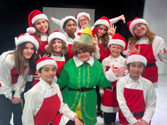 PHOTO: Emily-Mae Kamp | The South Pasadenan | The cast of Elf Jr. at Young Stars Theatre in South Pasadena.