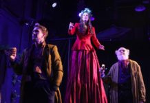 A CHRISTMAS CAROL Enchants at South Pasadena Theatre Workshop PHOTO: SPTW | The South Pasadenan | Schuyler Mastain, Daisy Donohue, and Robert Cesario in A Christmas Carol at South Pasadena Theatre Workshop.
