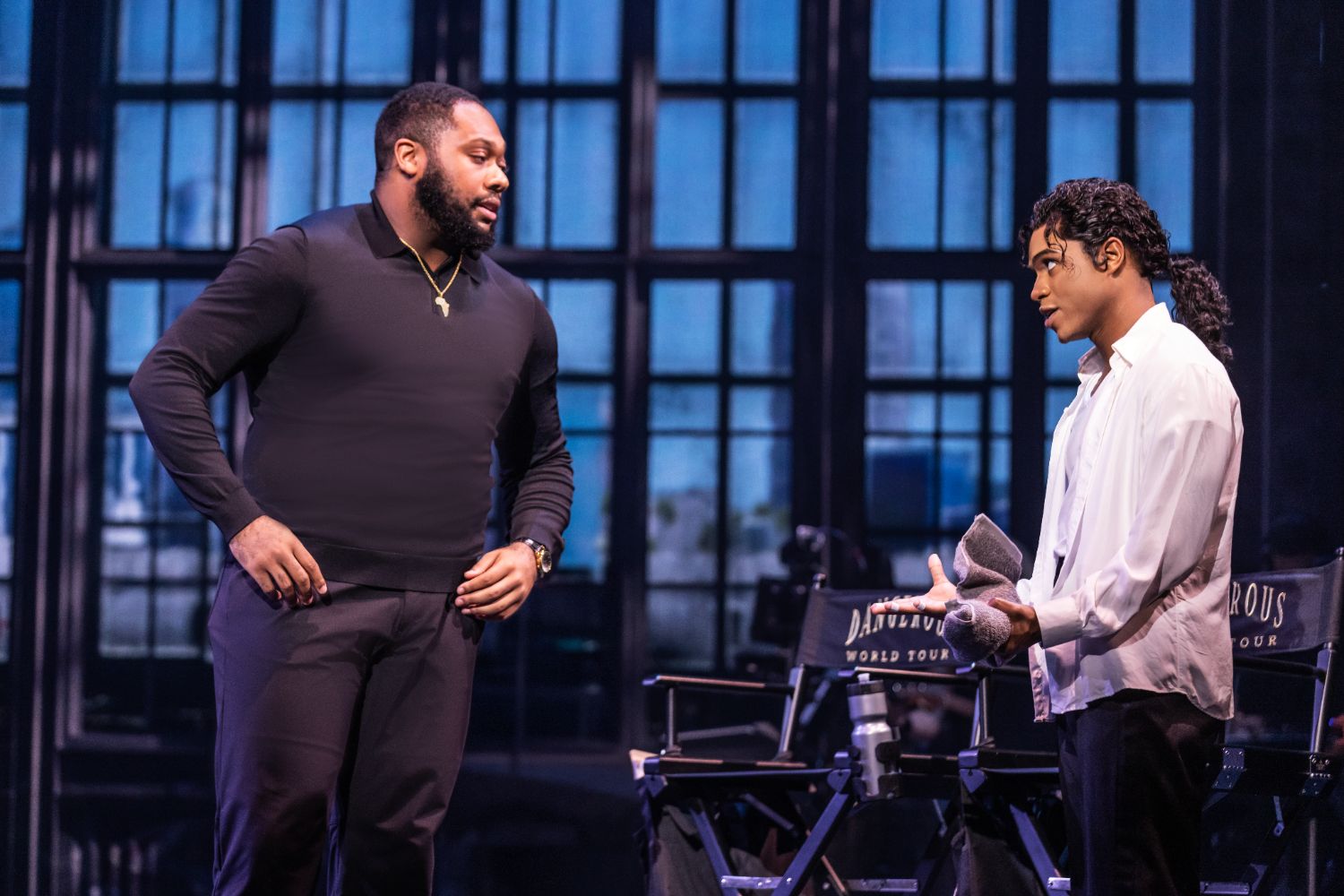 | The South Pasadenan | South Pasadena News PHOTO: Matthew Murphy | The South Pasadenan | Devin Bowles as Rob (he also plays Joe Jackson) with Roman Banks as MJ in MJ The Musical.