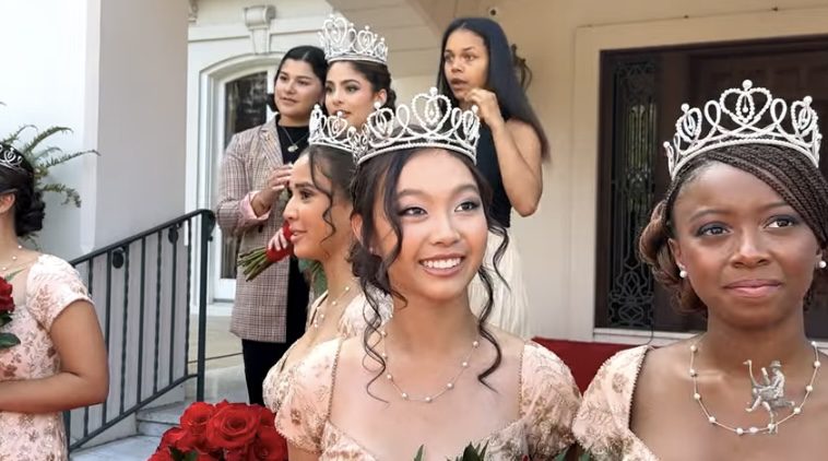 | The South Pasadenan | South Pasadena News PHOTO: Jonathan Williams | The South Pasadenan | Rose Princess Phoebe Ho being interviewed for the South Pasadenan at the Rose Queen Announcement in November.