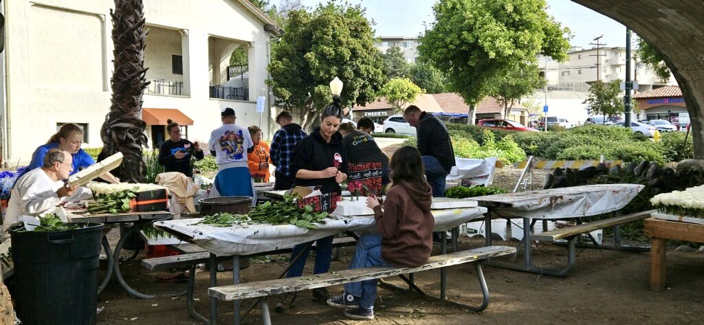 | The South Pasadenan | South Pasadena News PHOTO: Tina Kistinger | The South Pasadenan | Volunteers are working day and night to finish the South Pasadena Rose Float for the Tournament of Roses 2024 Parade.