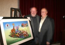 PHOTO: Henk Friezer | The South Pasadenan | Ed Donnelly with Sam Hernandez at the 2023 Crunch Time Party.